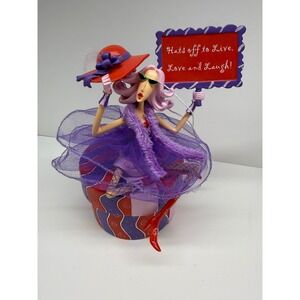 Bradford Exchange Dolly Mama's Hat-titude Music Box Live Love Laugh. Red Hat